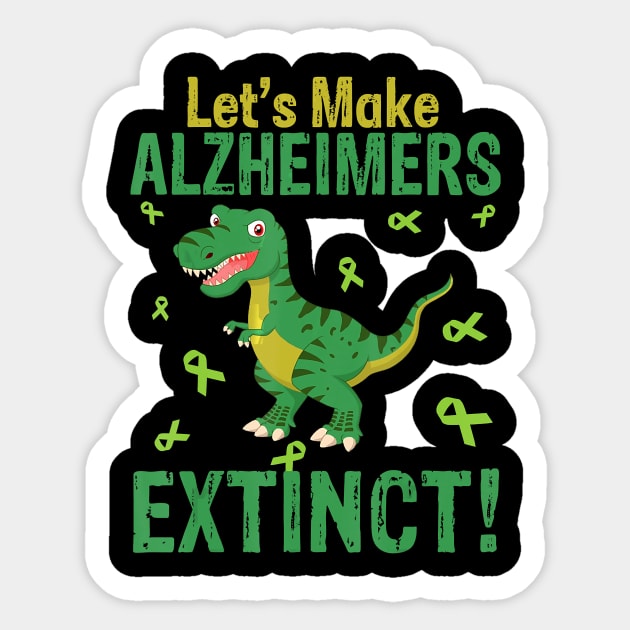 Let's make Alzheimers extinct Alzheimer awareness dinosaur Gift Sticker by thuylinh8